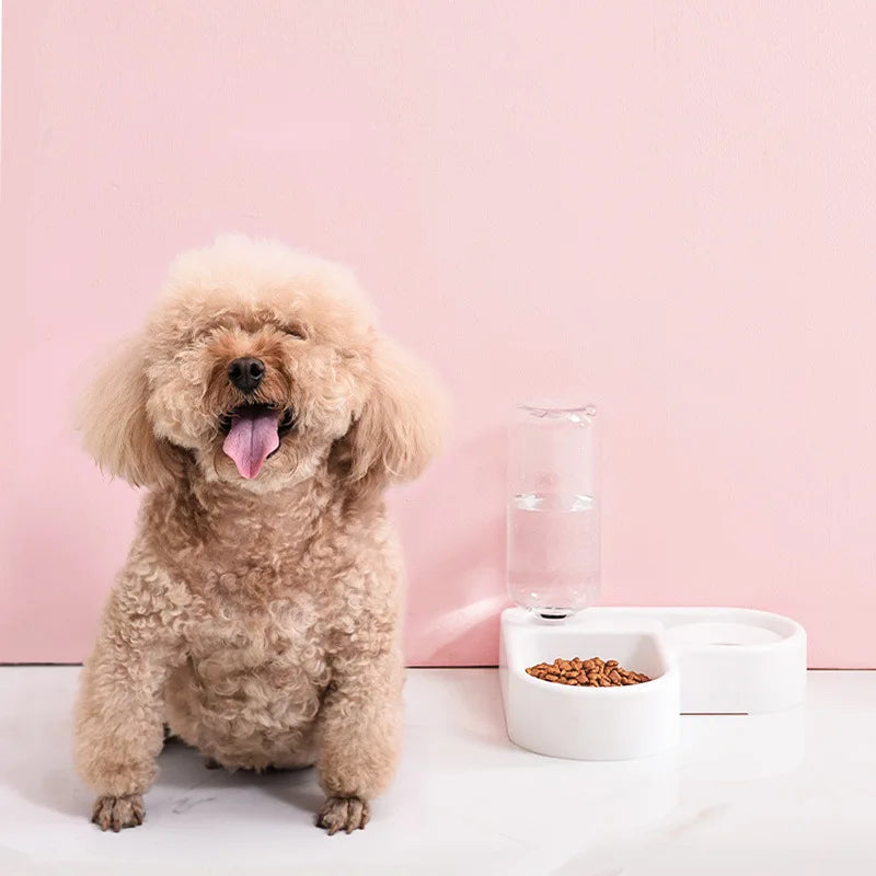 Corner Dog Bowl Pet Automatic Feeder Small Dog Cat Drinking Bowl For Dog Water Drinking Cat Feeding Large Capacity Dispenser Pet